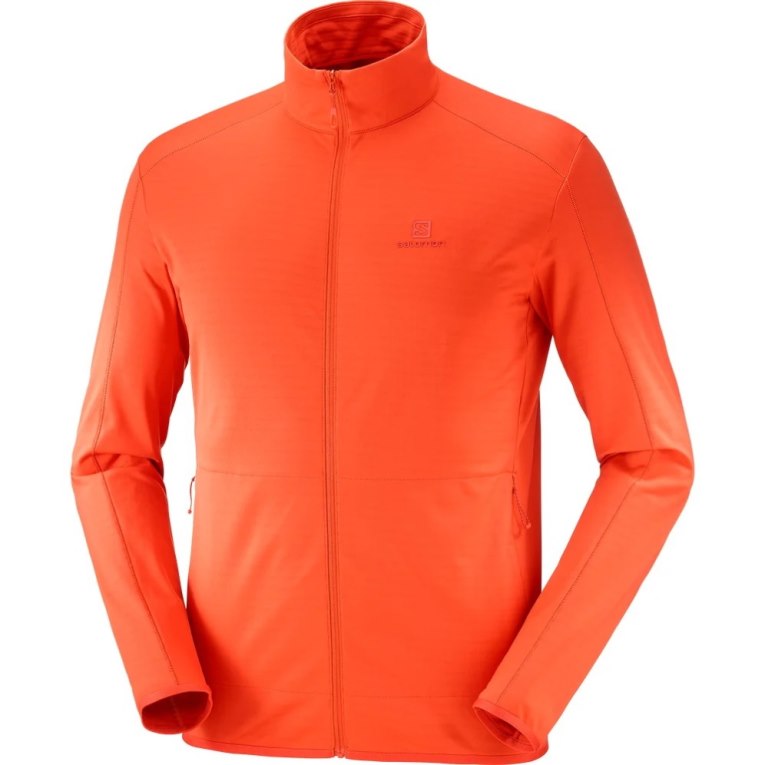 Casaco Salomon Essential Lightwarm Full Zip Masculino Laranja | PT J47638